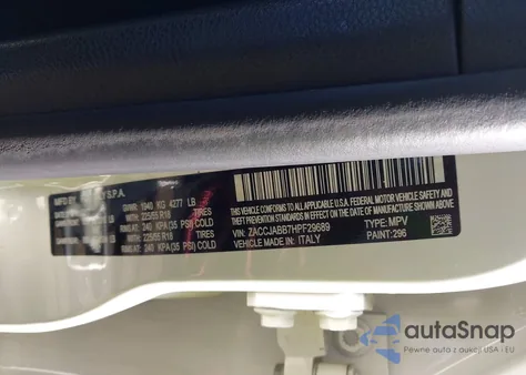 2017 Jeep Renegade Latitude Fwd from USA, damaged, VIN ZACCJABB7HPF29689